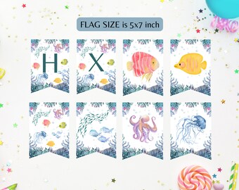 Ocean Birthday Banner: Nautical Party Decor (Digital Download)