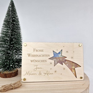 Geldgeschenk Weihnachten | Weihnachtsgeschenk Geld | Weihnachten Holzkarte | Geldverpackung Weihnachten | Geschenkverpackung Weihnachten