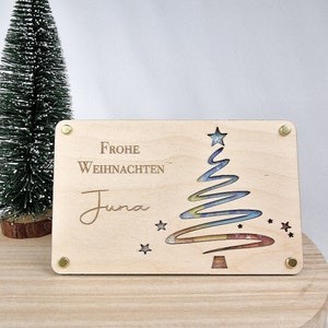 Geldgeschenk Weihnachten | Weihnachtsgeschenk Geld | Holzkarte Weihnachten | Weihnachtskarte Holz |  | Weihnachtsgeschenk Kind