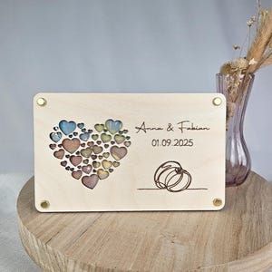 Geldgeschenk Hochzeit | Hochzeitsgeschenk Geld | Holzkarte Hochzeit | Hochzeitsgeschenk Holz | Brautpaar Geschenk | personalisierte Karte