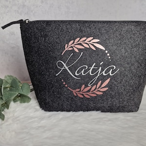 Kulturtasche personalisiert | Kosmetiktasche personalisiert | Filztasche | Schminktasche personalisiert | Geschenk Kollegin | Freundin