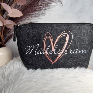 Kosmetiktasche personalisiert aus Filz | Geschenk | Mädelskram | Geschenk Freundin | Geschenk Schwester | Geschenk Kollegin
