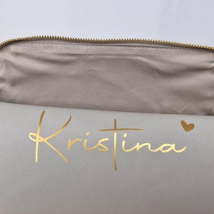 Kosmetiktasche personalisiert mit Namen Kulturtasche personalisiert Geschenk Freundin Schwester Geburtstag Bild 7