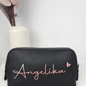 Sac cosmétique personnalisé avec nom Trousse de toilette personnalisée Cadeau petite amie soeur Anniversaire image 2