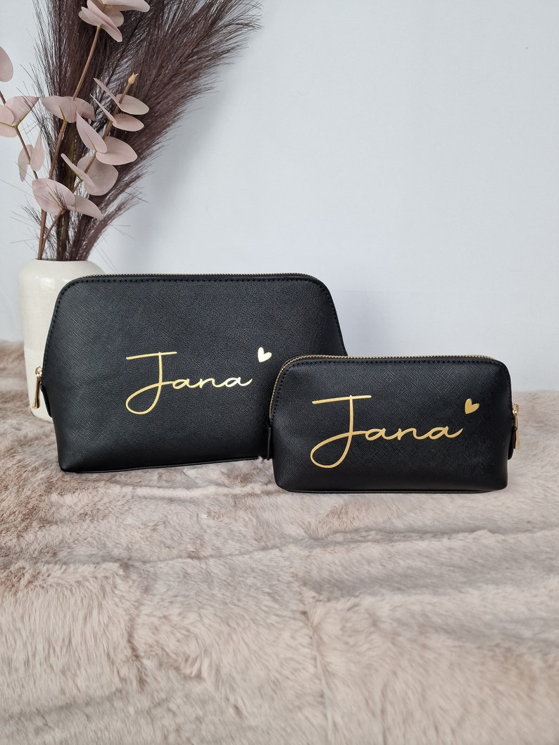 Cosmetic bag personalized with name Toiletry bag personalized Gift girlfriend sister Birthday image 4