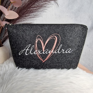 Personalized cosmetic bag | Felt bag | Make-up bag | Bachelor party | Birthday gift | Best friend gift | Mother's Day