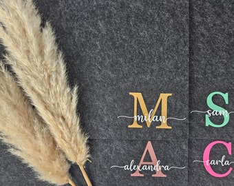 Placemat personalized | Table mat personalized | Placemat personalized | Felt coaster with name