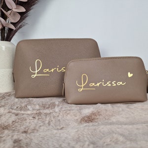 Cosmetic bag personalized with name Toiletry bag personalized Gift girlfriend sister Birthday image 5