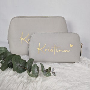 Kosmetiktasche personalisiert mit Namen | Kulturtasche personalisiert | Geschenk | Freundin | Schwester | Geburtstag | Kollegin