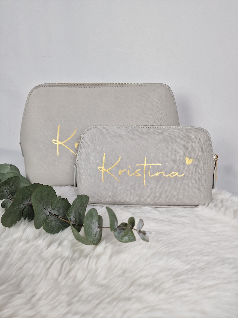 Cosmetic bag personalized with name Toiletry bag personalized Gift girlfriend sister Birthday image 1