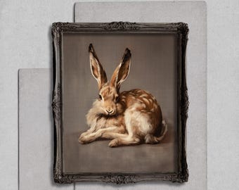 Moody Deer Wall Art Print Muted Neutral Decor Dark Minimal Wildlife Artwork Rustic Earth Tone Fine Art Dark Academia Vendor Commercial Use