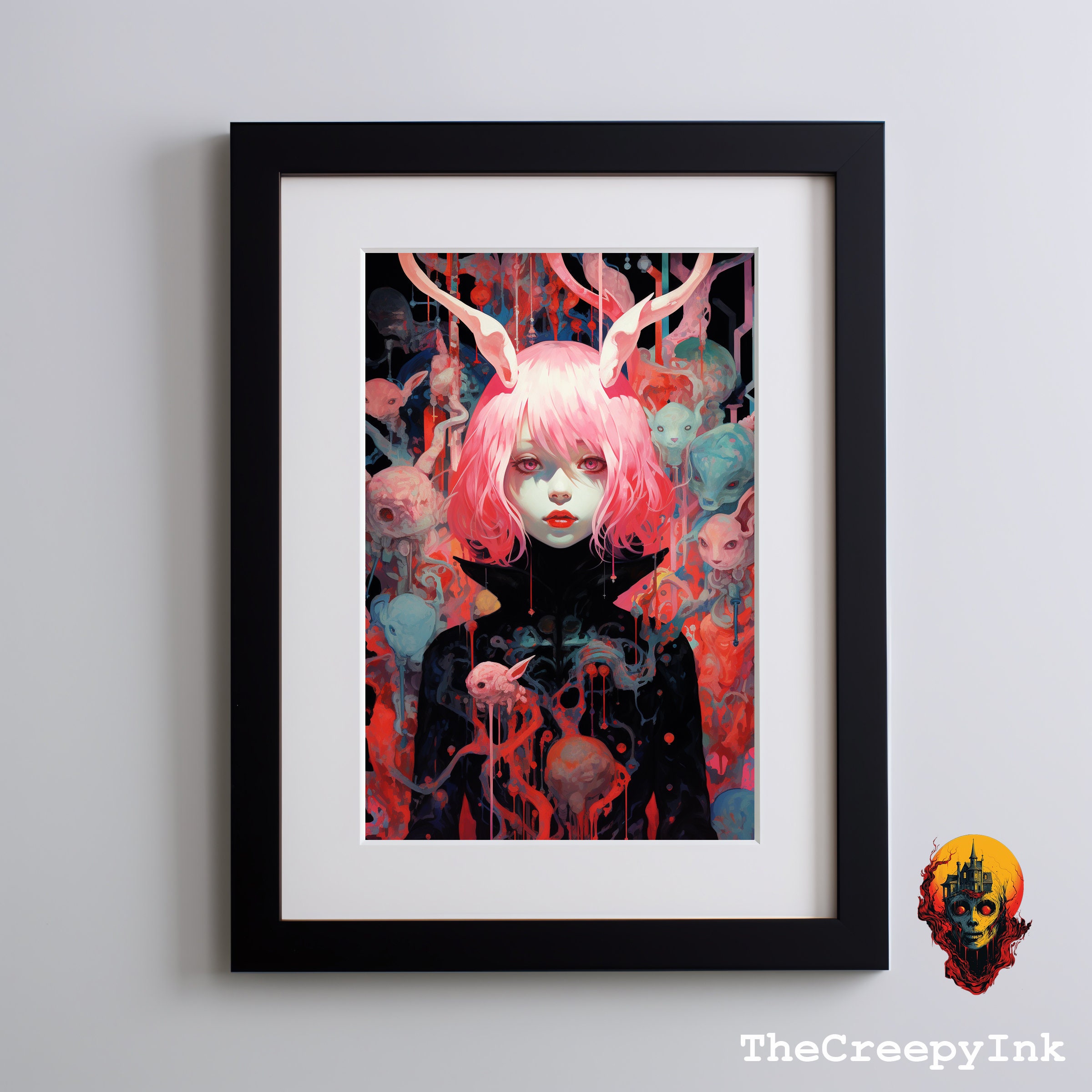 Cyberpunk Anime Girl by Toon Lord Anime Aesthetic Wall Art
