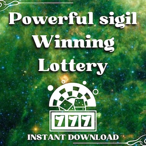 Powerful Winning Lottery Sigil + Guide - Harness Luck & Wealth - Channel the Universe&#39;s Favor - Draw Winning Energies - Attract Good Fortune