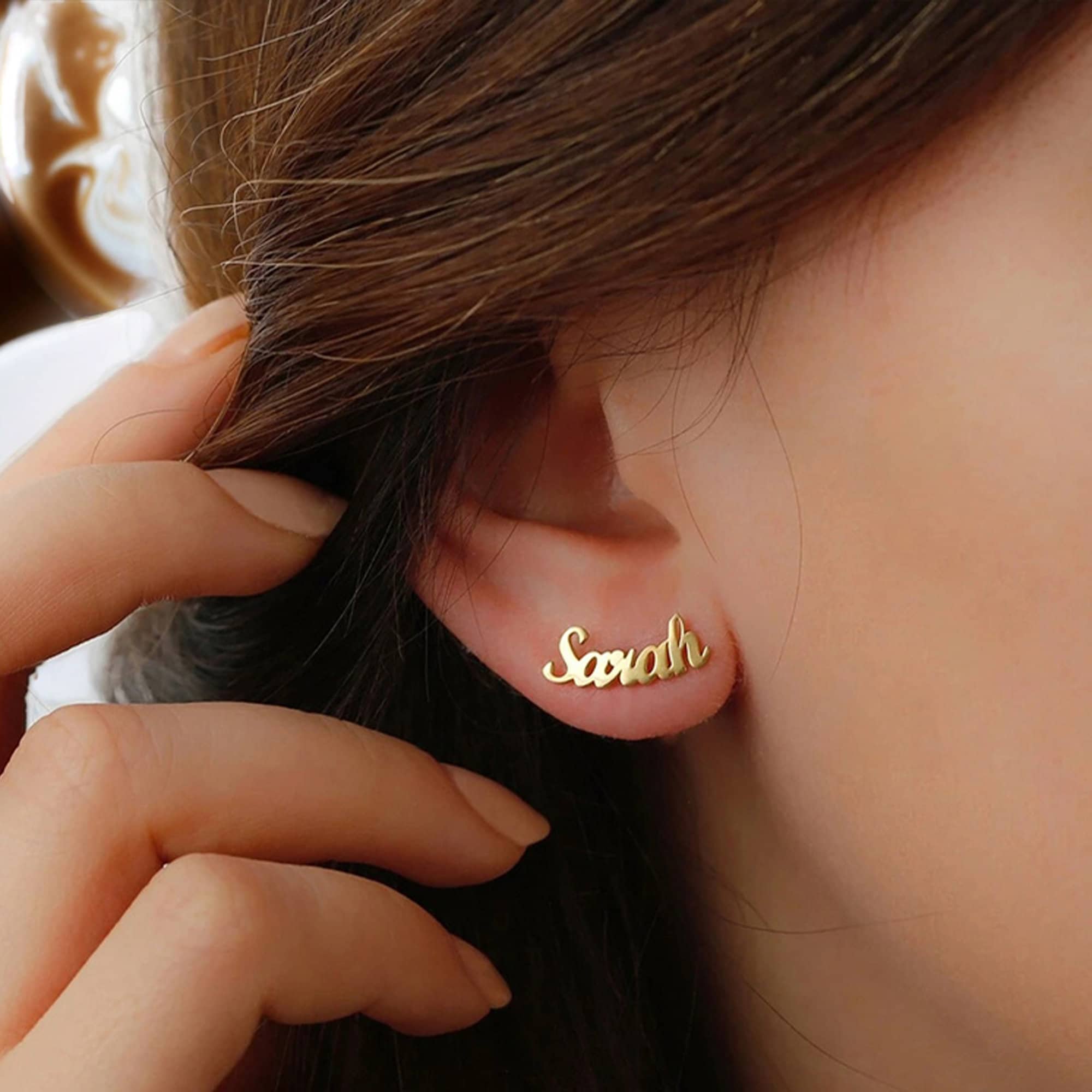Gold custom deals earrings