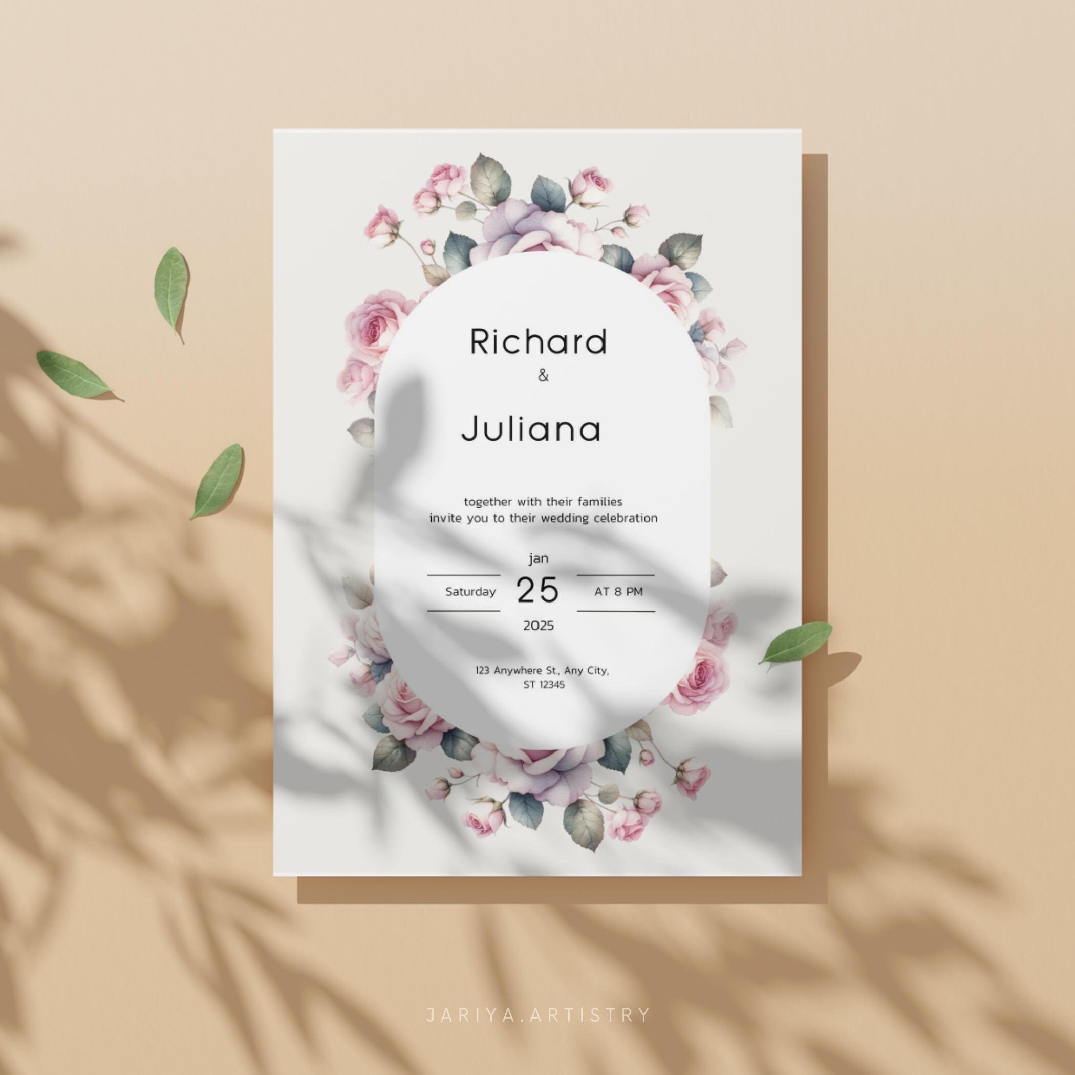 Watercolor Pink Rose Clipart Bundle, Pink Floral PNG, Pink Rose
