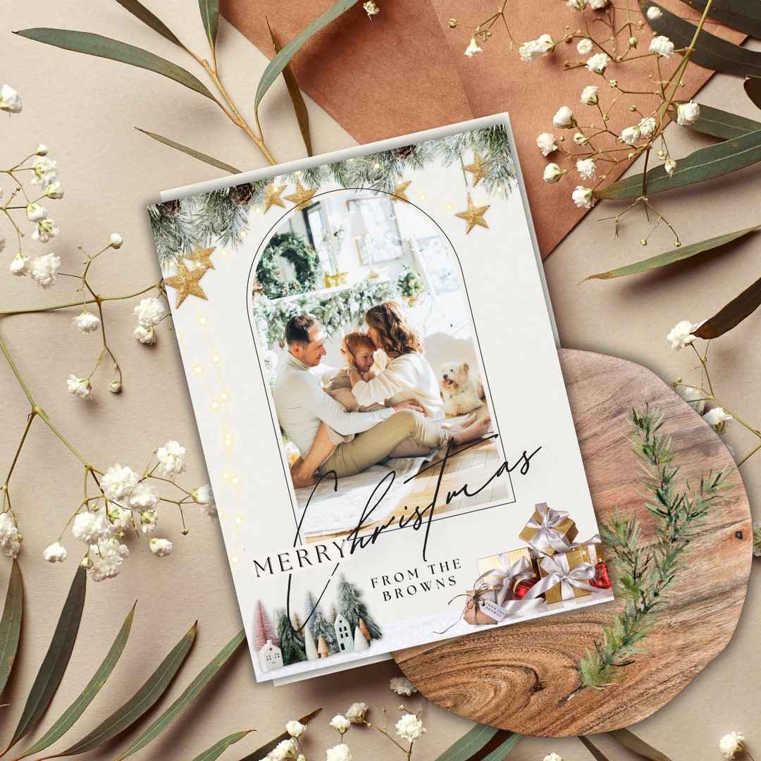 Christmas Card Templatepersonalized Christmas - Etsy