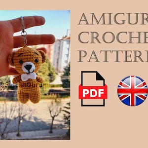 Teddy Bear Keychain Simple Amigurumi Crochet (Pdf Format)