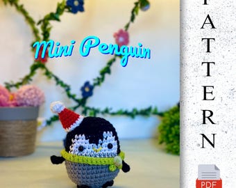 Penguin Amigurumi Crochet Pattern: Easy Beginner Toy (PDF Pattern) emperor Penguin Keychain, Easy Beginner