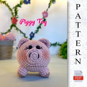Wzór na szydełkową świnkę amigurumi: Przyjazny dla początkujących (do pobrania w wersji cyfrowej) Lalka amigurumi – instrukcja krok po kroku, pluszowe zwierzątko, słodka świnka