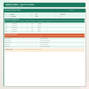 Literacy Tutor Kit | Reading Activities + Progress Tracker Bundle (Printable, Canva, Google Sheets)