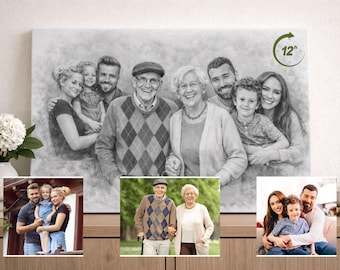 Add Your Loved One, Realistic Merge of Different Photos, Memorial Portrait for Deceased Father Mom, Family Portrait
