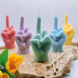 Middle Finger Candle,Gift,Funny Gifts,Christmas gift,Finger candle,Handmade,Vegan,Soy Wax,Birthday,Hand Gesture,Present,Joke,