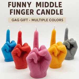Middle Finger Candle,Gift,Funny Gifts,Christmas gift,Finger candle,Handmade,Vegan,Soy Wax,Birthday,Hand Gesture,Present,Joke,