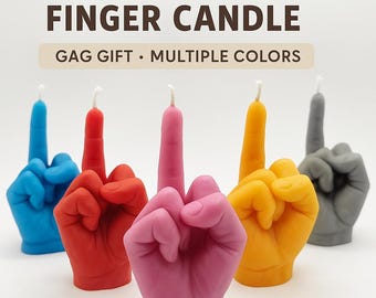 Middle Finger Candle: Handmade Vegan Soy Wax Funny Gift