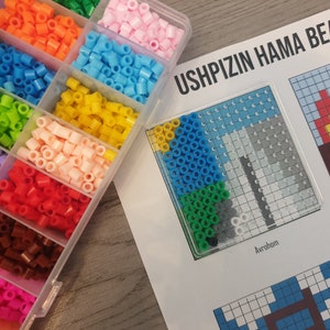 Printable Sukkos Ushpizin Hama Beads design