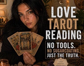 Lectura de Tarot del Amor a la Hora / Perspectiva Psíquica con 12 Cartas + 3 páginas (PDF digital)