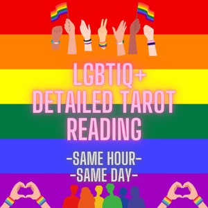 Lectura de Tarot LGBT - Lectura de Tarot - Lectura de Tarot LGBTIQ - Lectura Psíquica - Lectura de Tarot de Historia de Amor LGBTIQ+, Lectura Psíquica a la misma hora