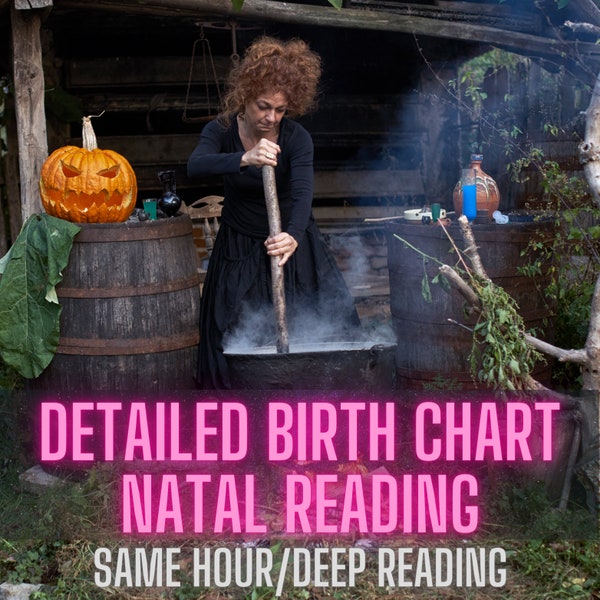 Birth Chart Reading , Mega Astrology , Natal Chart Analysis , Same Hour Psychic Tarot Reading, In-Depth Natal Chart Reading, tarot reading