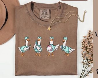 Funny Goose Nurse Shirt, Silly RN T-Shirt, Comfort Colors Tee
