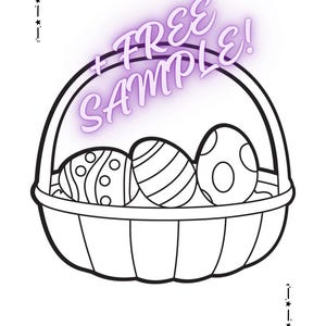 MUESTRA GRATUITA AÑADIDA: Dibujos para colorear de huevos de Pascua para niños / Actividad sencilla de primavera (Descarga instantánea)
