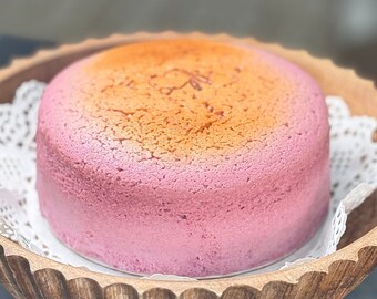 Bouncy Ube Japanese Cheesecake