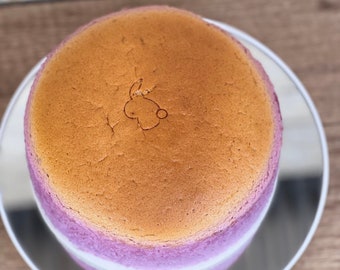 Bouncy Ube Japanese Cheesecake (Low Carb)