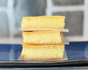 Vegan Organic Lychee Mochi Cake Bars ( 9 Pieces) Gluten Free, Dairy Free