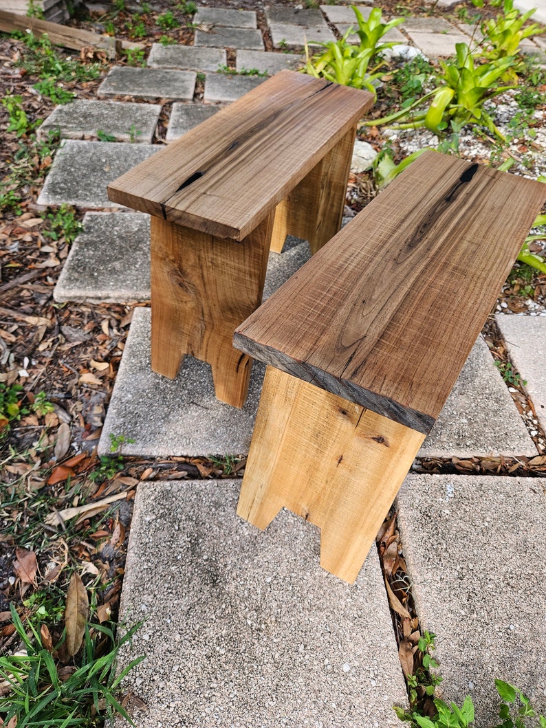 Rustic Wood Bench Set Farmhouse Decor Handmade Wood Benches Etsy