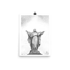 Jesus Christ Print Original Charcoal Art | Poster | Home Decor