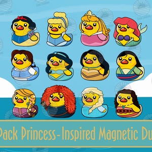 12-Pack Princess-Inspired Magnetic Ducks for Pixie Dust and Fish Extender Fun!