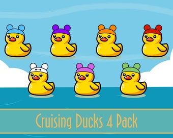 Disney Cruising Ducks Mystery Pack: Set of 4 Rubber Duck Magnets for Pixie Dust and Fish Extender Fun!