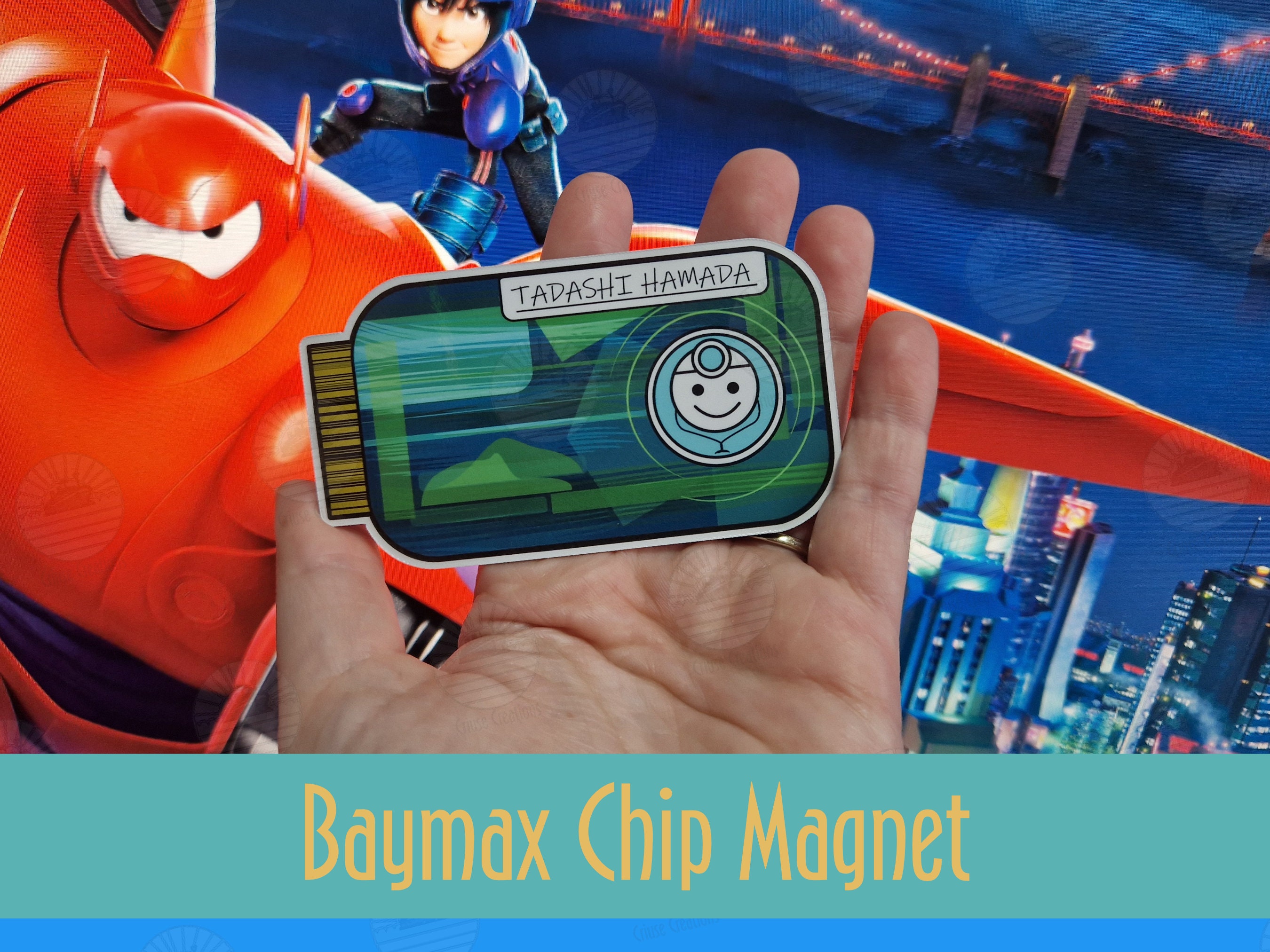2 Pack Baymax Chip Cruise Door Magnets or Glossy Stickers - Etsy