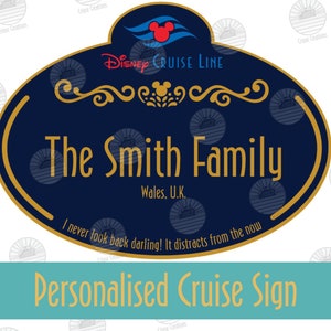 Personalised Family Name Plate Magnet Cruise Door