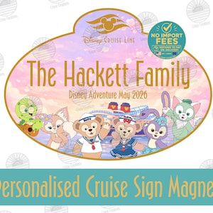 Personalised Family Name Plate Magnet Cruise Door