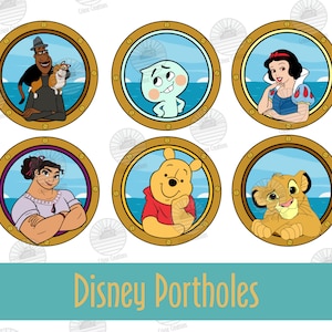 Customisable Character Porthole Magnets for Cruise Door