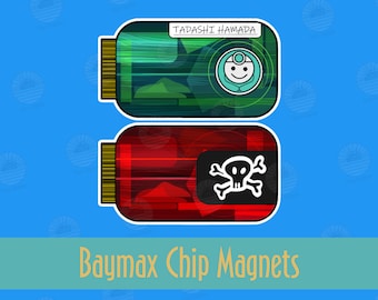 2 Pack Baymax Chip Cruise Door Magnets or Glossy Stickers