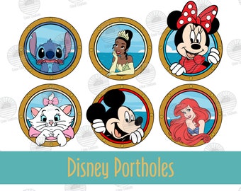 Customisable Character Porthole Magnets for Cruise Door