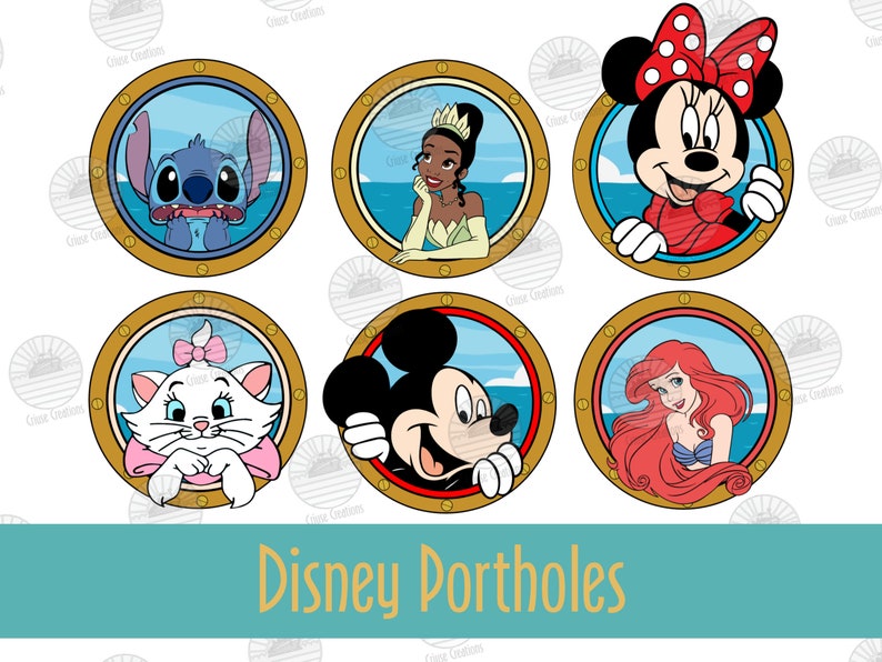 Customisable Character Porthole Magnets for Cruise Door image 1