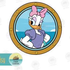 Customisable Disney Character Porthole Magnets for Cruise Door Fab 6 Daisy