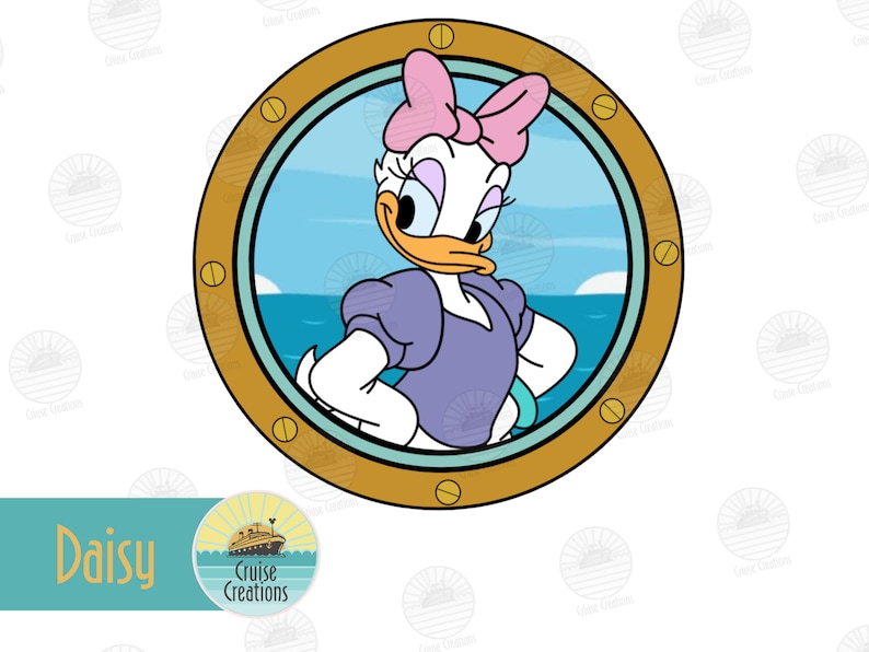 Customisable Disney Character Porthole Magnets for Cruise Door Fab 6 Daisy